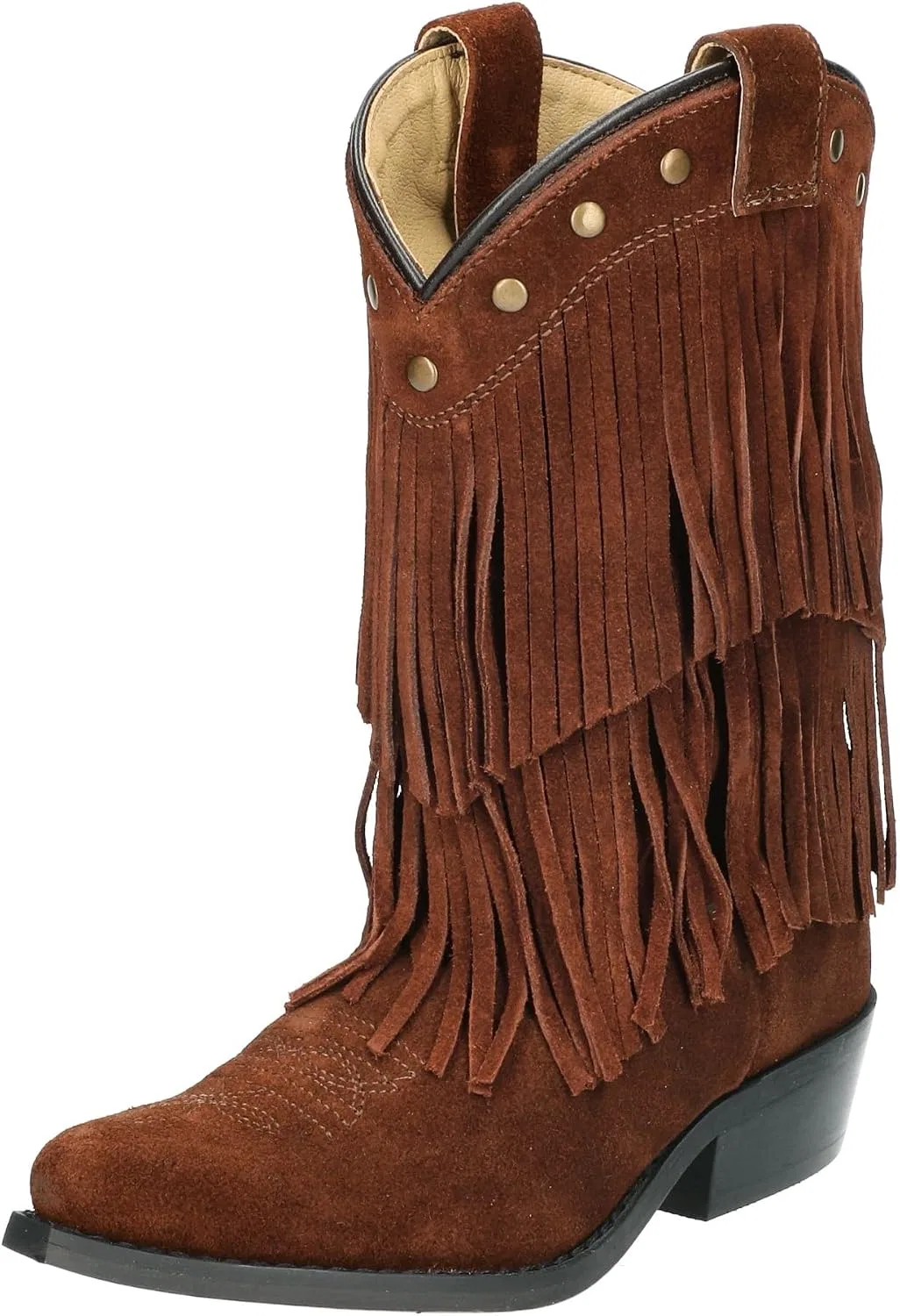 Детские сапоги для девочек с бахромой Smoky Mountain Girl's Children's Wisteria Pink Double Fringe Boot Smoky Mountain Boots, Brown