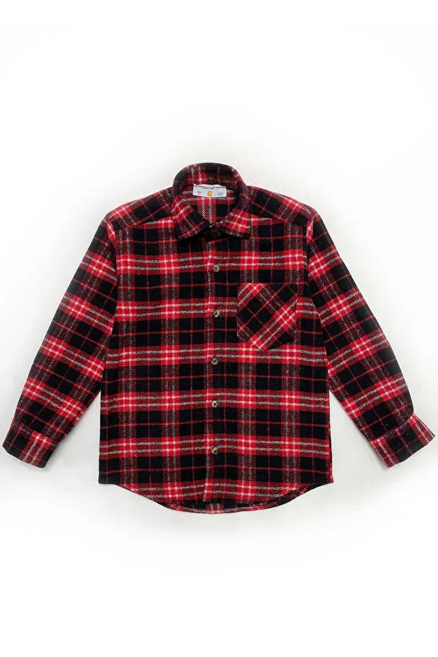 Детская рубашка для мальчиков с принтом Lumberjack Doctor Junior, Red Black — фото 2