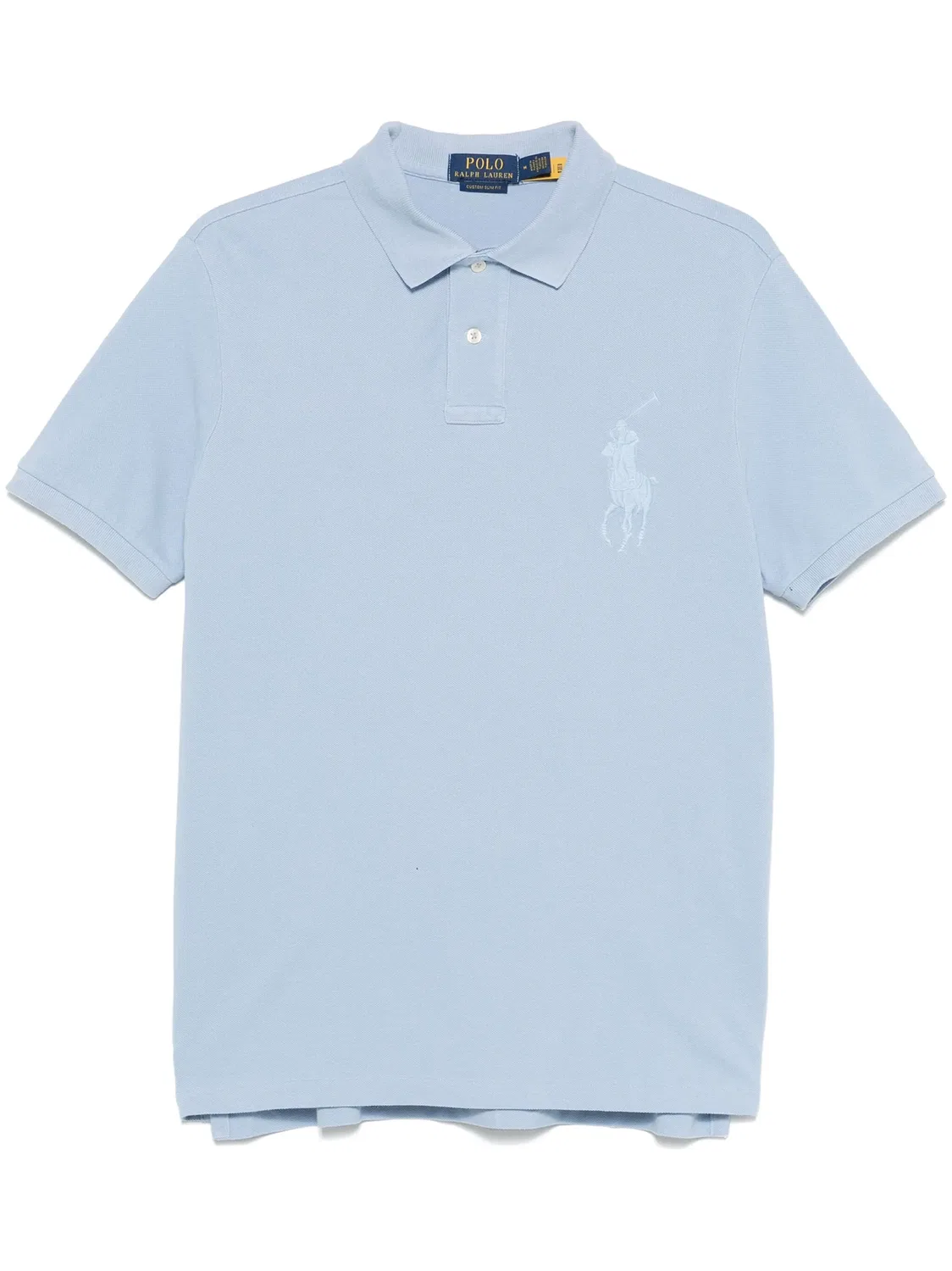 Polo Ralph Lauren Поло с большим логотипом в светло-голубом цвете
