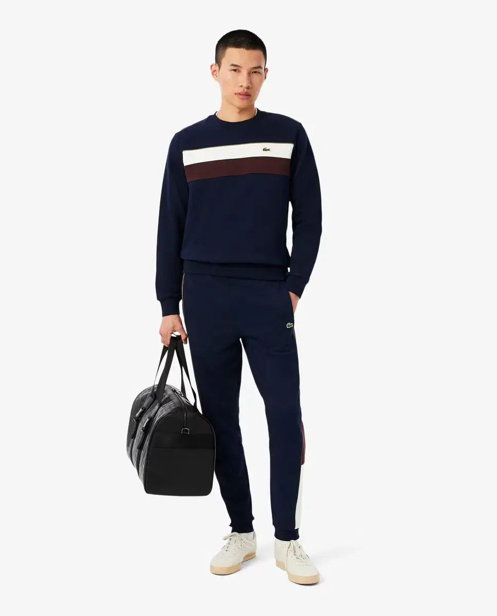 Мужские спортивные штаны с зауженным кроем из флиса Lacoste, Azul Marino