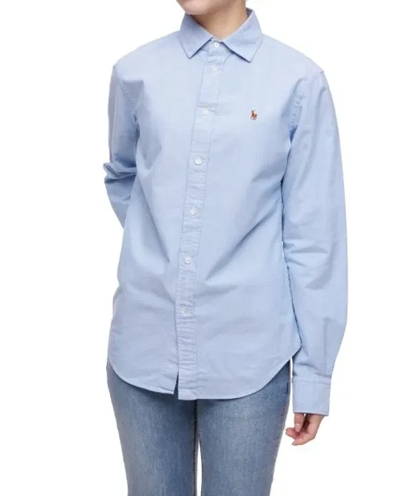 Оксфордская рубашка, классический крой, Polo Ralph Lauren, синий — фото 3