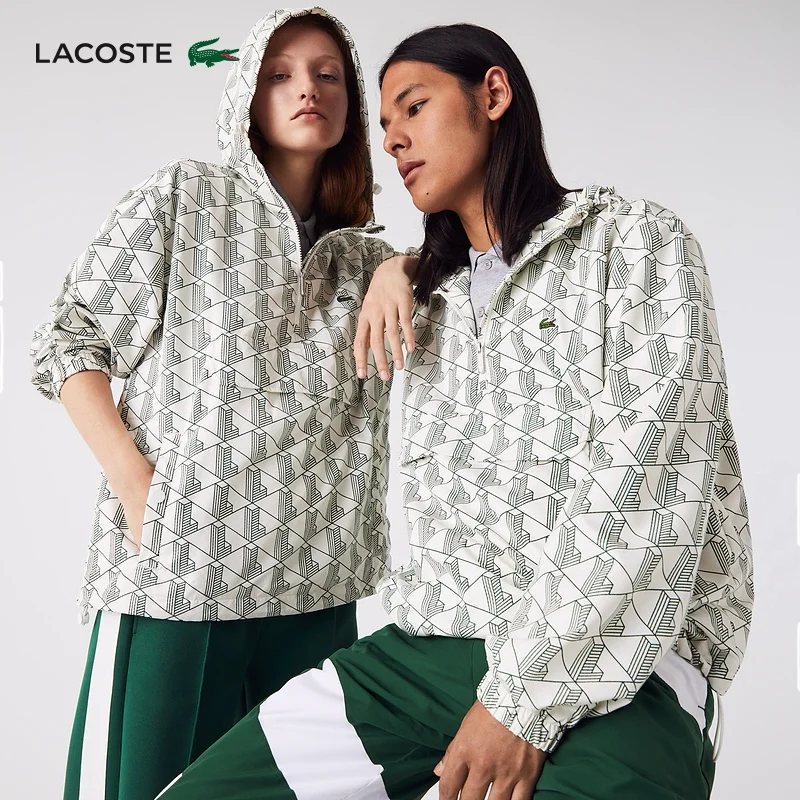 Свитшот LACOSTE унисекс, клетка, зелёный — фото 2