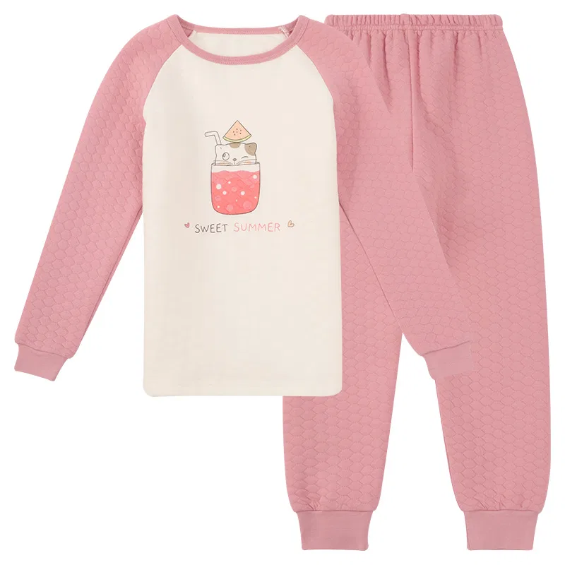 Детское нижнее белье для девочек с длинным рукавом Red bean, Fuchsia