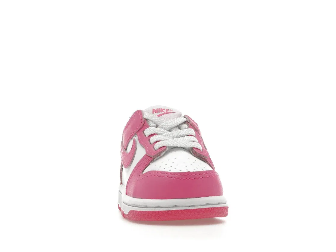 Детские кроссовки для мальчиков и девочек с контрастным дизайном Nike Dunk Low Nike, White/Laser Fuchsia — фото 2