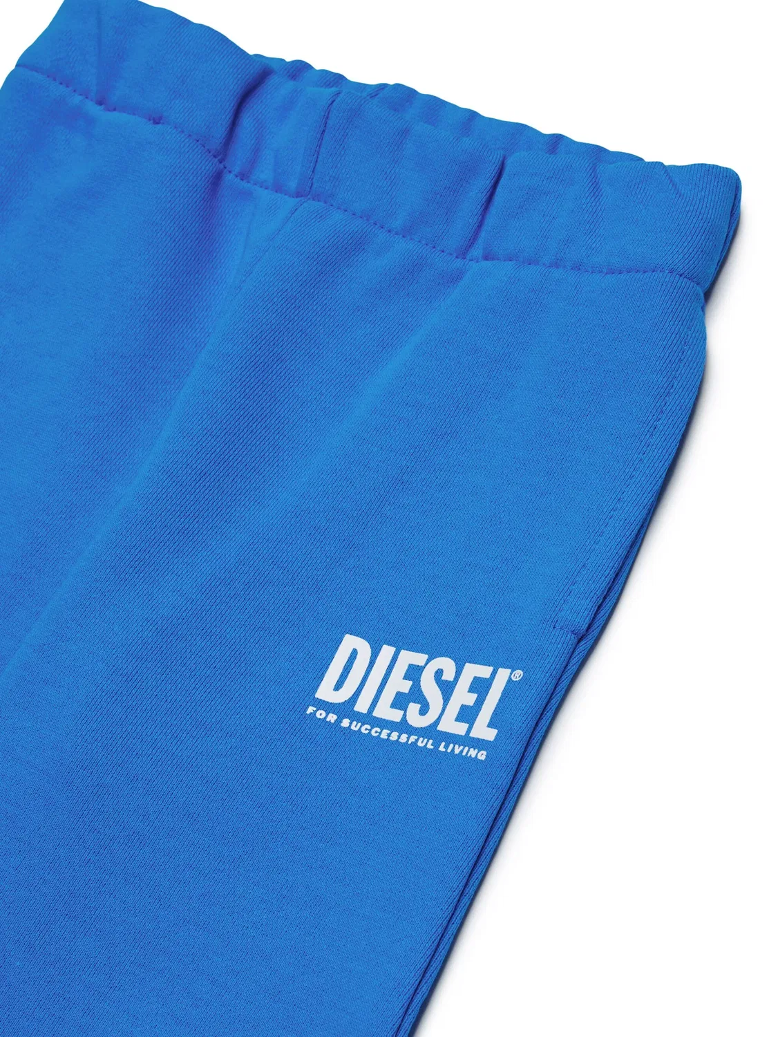 Трейниджи с логотипом из хлопка Diesel, электрический синий/белый — фото 3