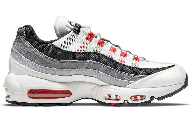 Кроссовки Nike Air Max 95 Qs, ссерый/красный — фото 2