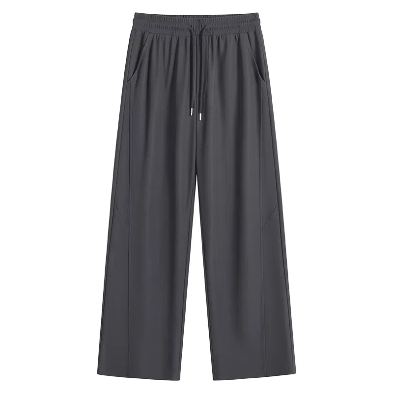 Детские повседневные штаны прямого кроя MINISO, Heavyweight Waffle Knit Dark Gray