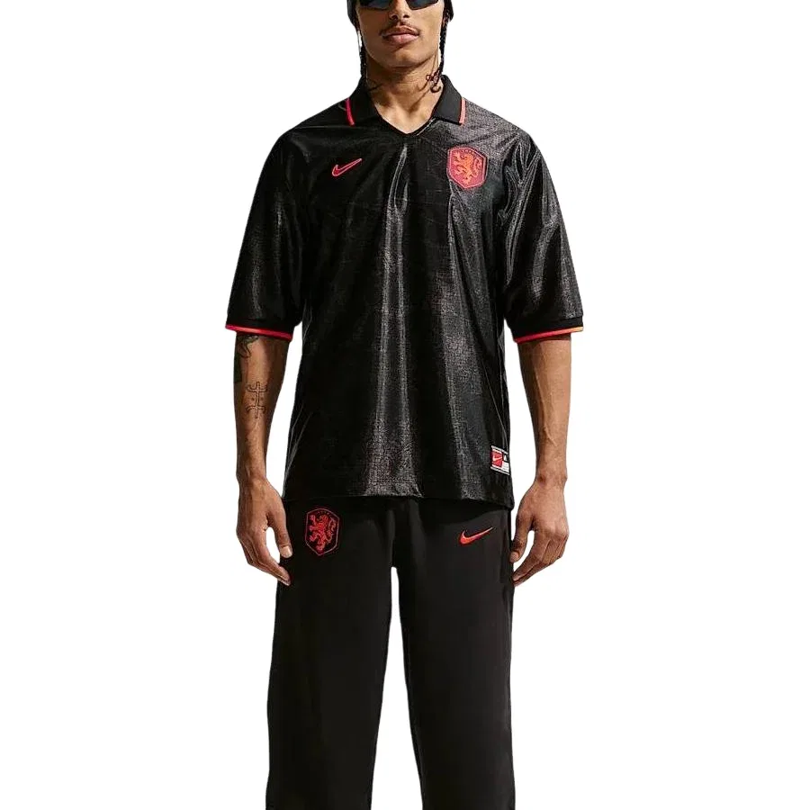 Мужская футболка Dri-FIT с принтом Nike Netherlands Energy, черный — фото 3