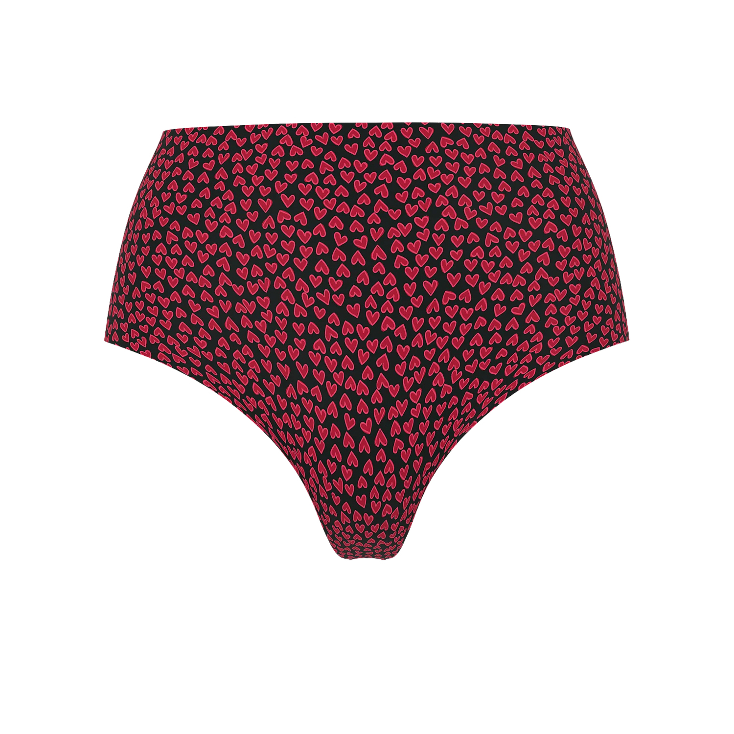 

Трусы Victoria's Secret No-Show High-Waist Thong, черный/красный