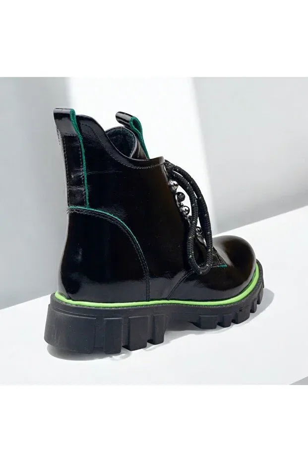 Детские ортопедические ботинки для девочек Jojo Kids, Black Patent Leather — фото 3