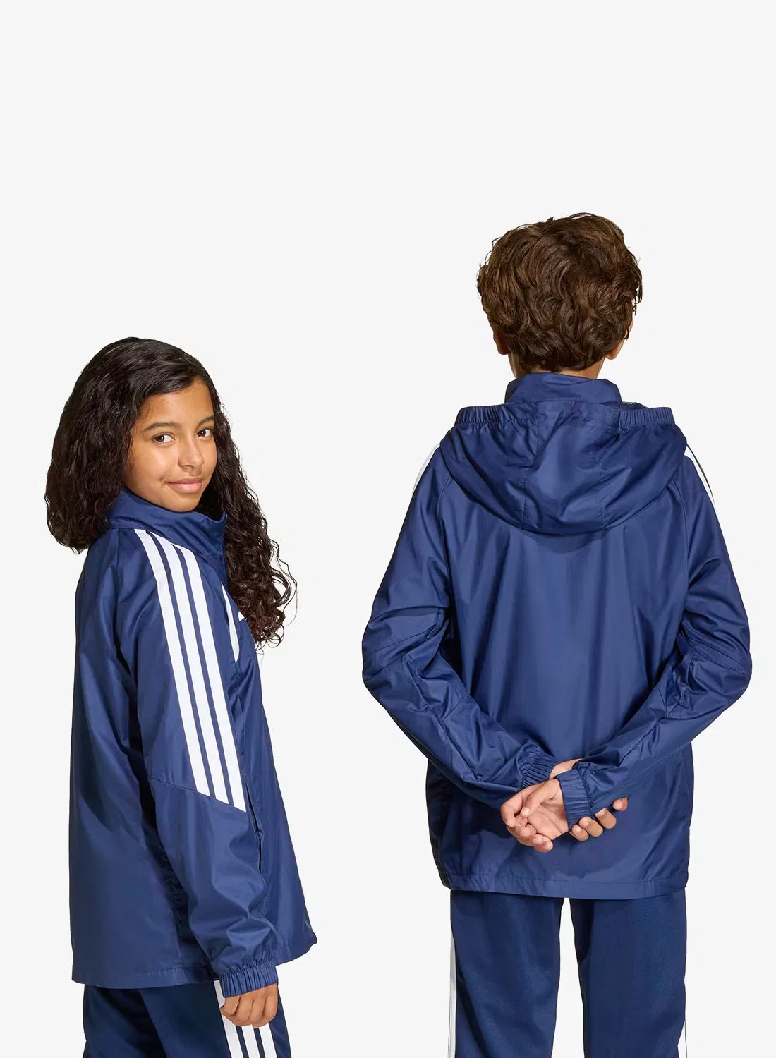 Куртка ветровка с длинным рукавом Tiro26 League Adidas, белая — фото 2