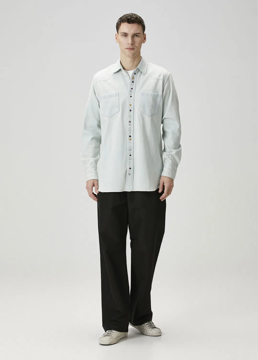 Джинсовая рубашка Regular Fit Golden Goose, blue — фото 2