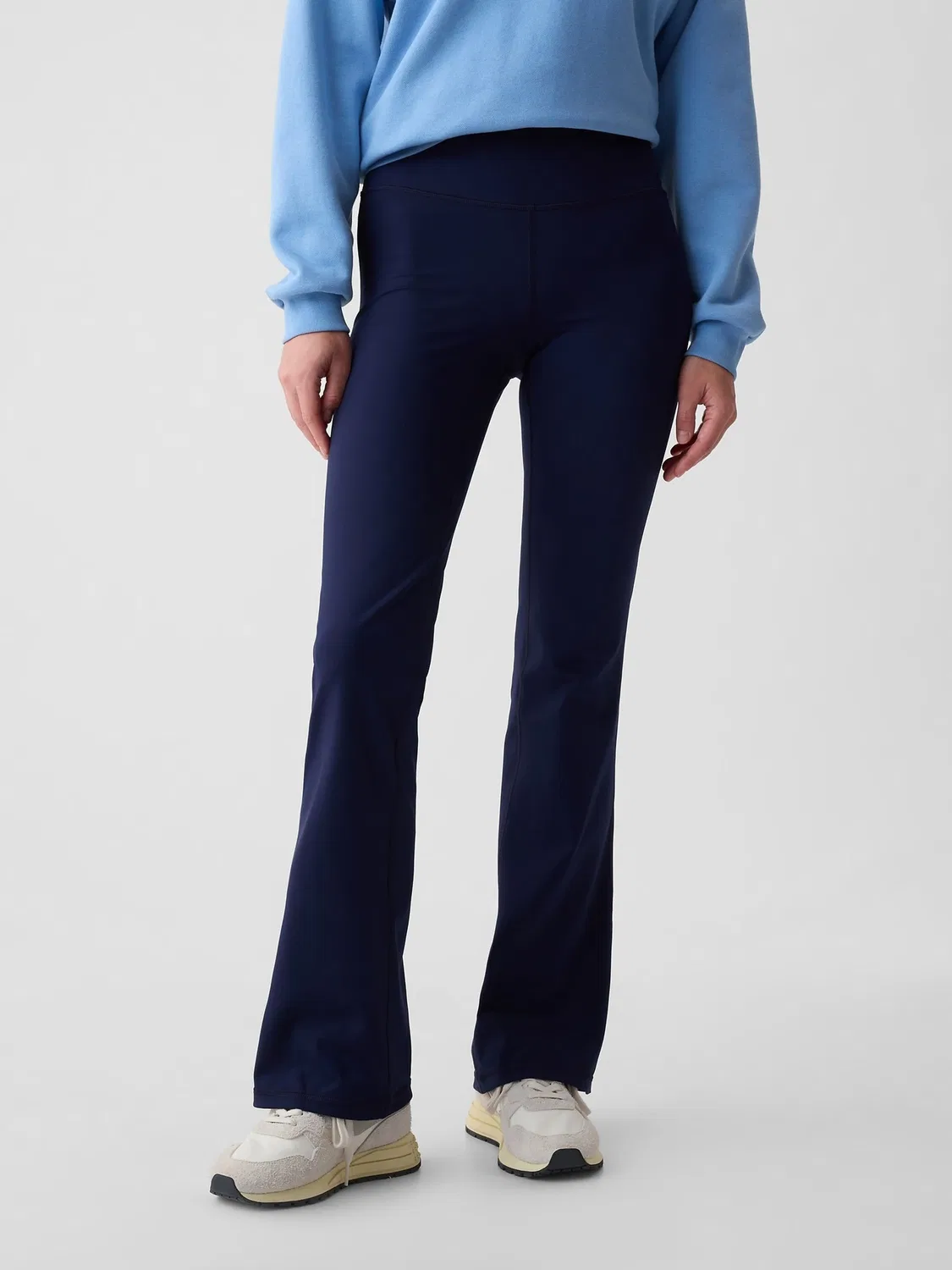 Леггинсы с высокой посадкой клеш Gap, синие