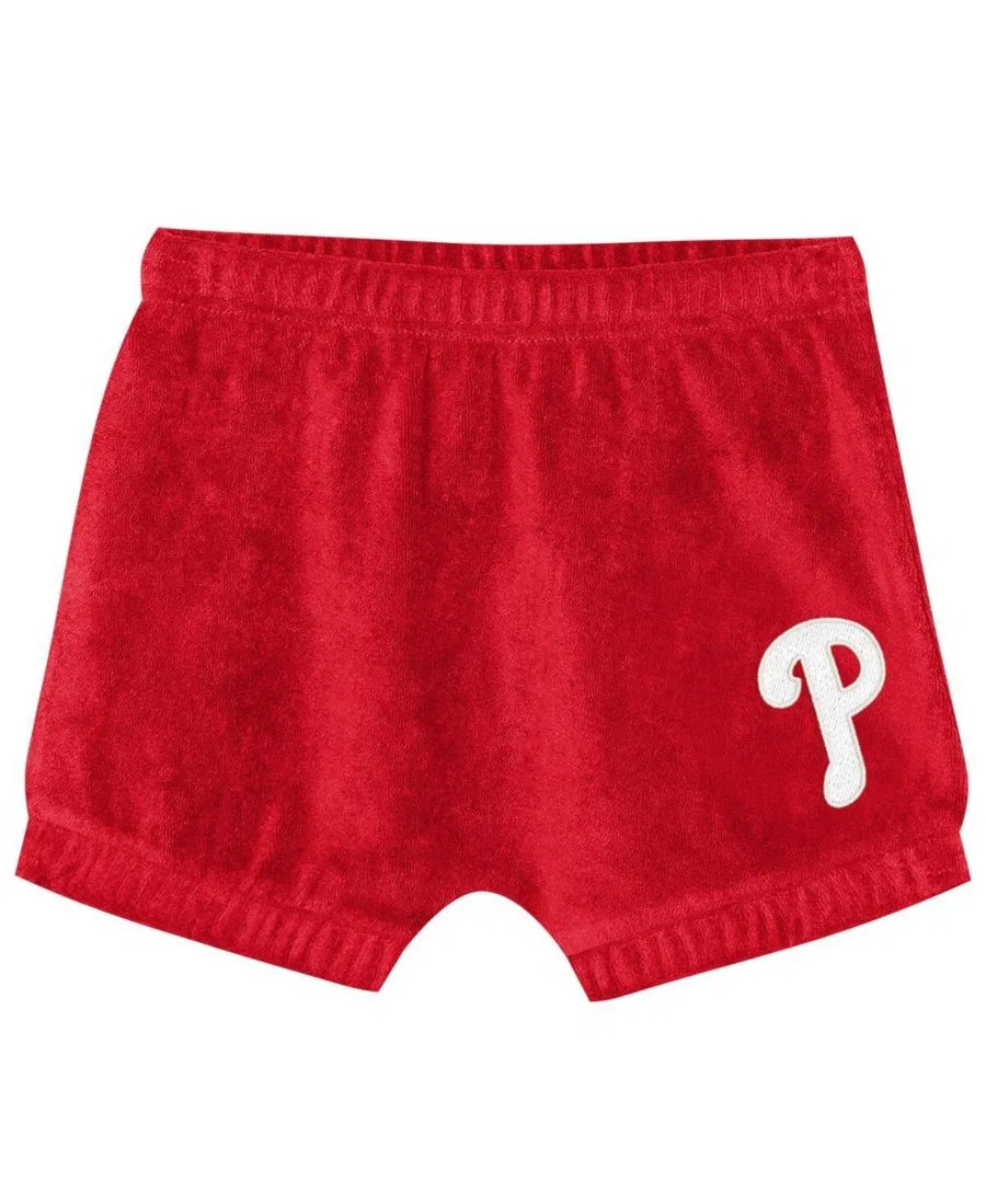 Комплект футболки и шорт из хлопка Philadelphia Phillies Hop Base Fashion Outerstuff, Red — фото 4