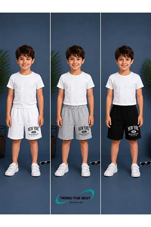 Детские шорты для девочек с принтом Summer New York Printed Trend The Best Trendin En Iyisi, Multicolor — фото 2