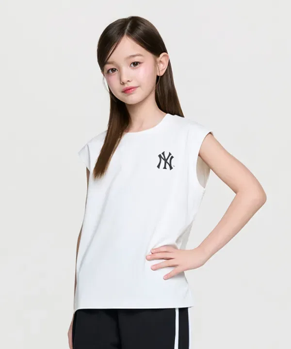 Майка-безрукавка SPORTIVE BASIC BIG LUX, Mlb Kids, айвори — фото 4
