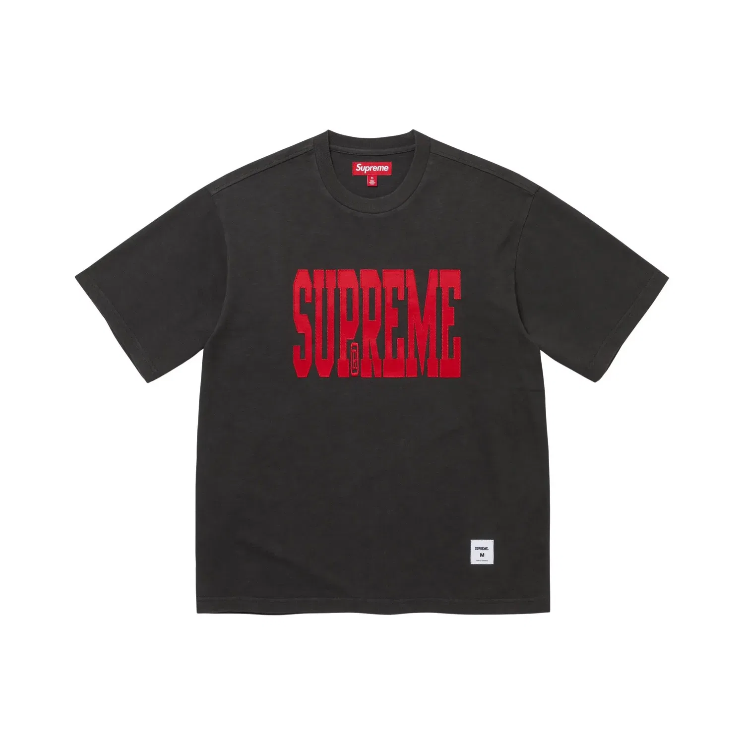 Топ с коротким рукавом с аппликацией Supreme, Black