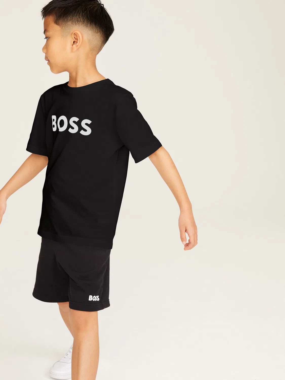 Футболка с логотипом BOSS Black, Regular Fit, черный