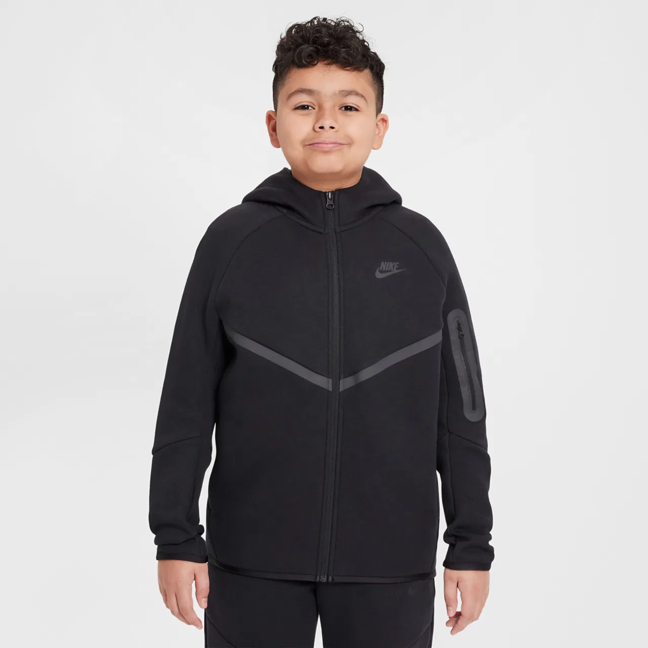 Худи для мальчиков Tech Fleece Nike, черный