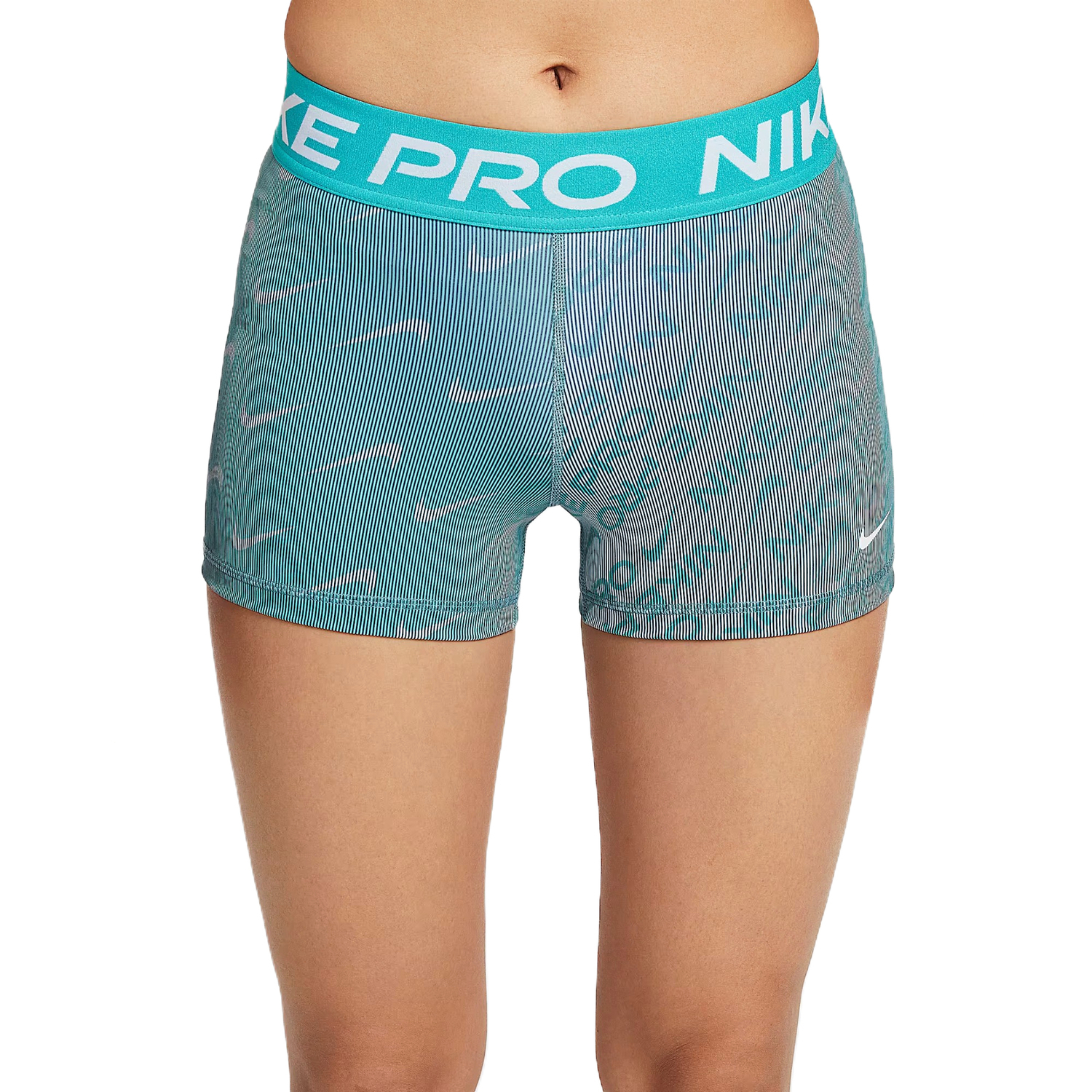 Женские велошорты Pro Cycling в цвете cyan Nike, зеленый/синий/белый — фото 2