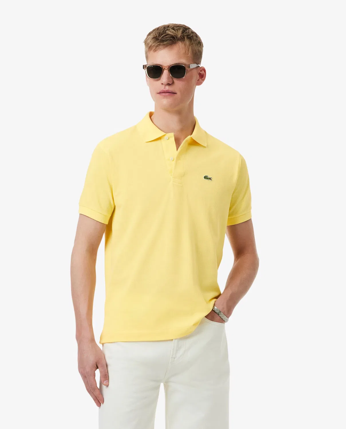 Рубашка с коротким рукавом, Polo Original Corte Clásico, Lacoste, желтый