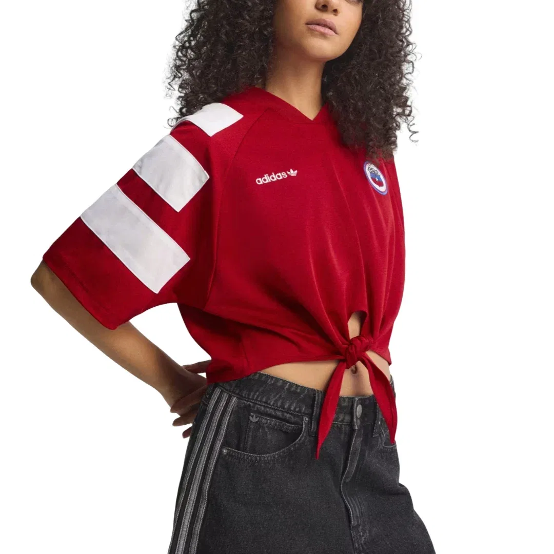 Женская футболка Chile Reconstructed Bringback Jersey Adidas, красный — фото 3