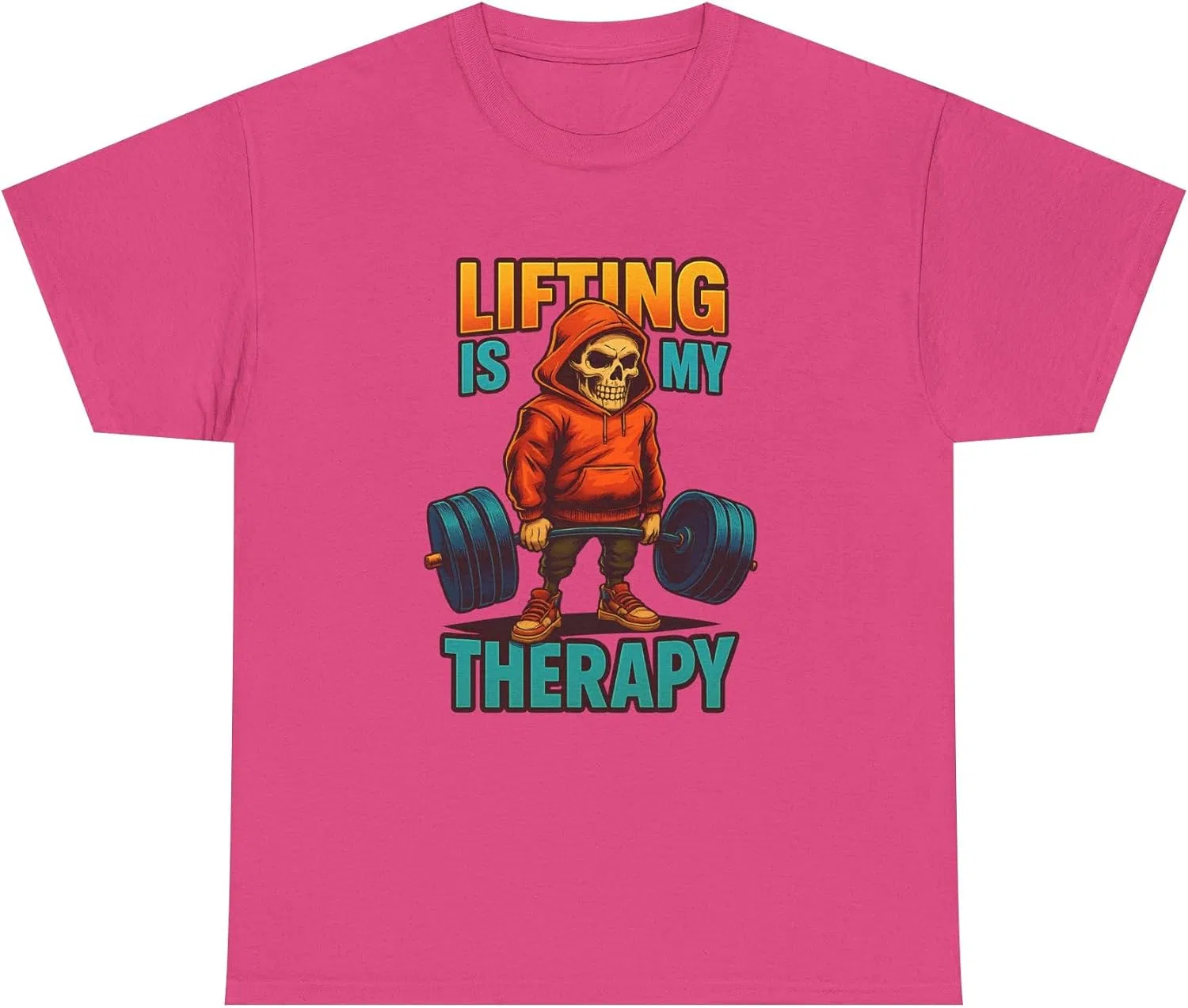 Футболка с принтом Lifting Is My Therapy, Heliconia