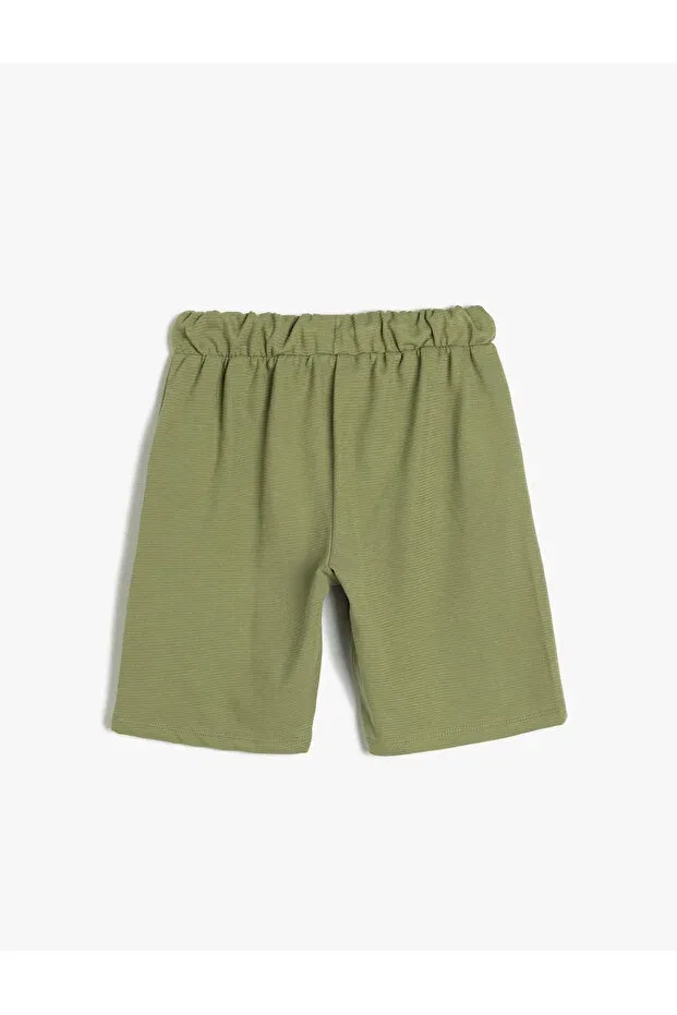Детские шорты для мальчиков с завязками на поясе Koton, Khaki — фото 2