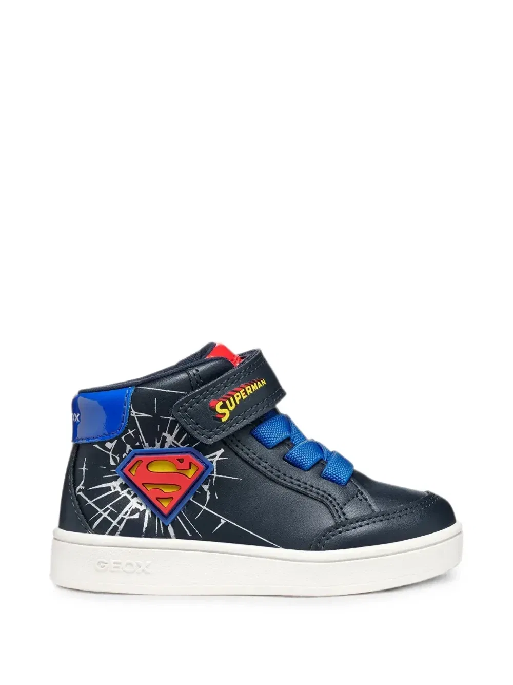 Кроссовки Geox Kids X Warner Brothers Eclyper Superman хай-топ, синий