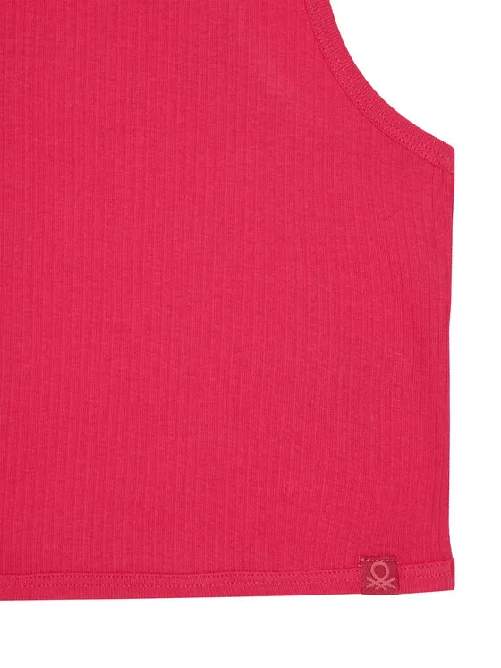 Майка slim fit United Colors Of Benetton, розовый — фото 3