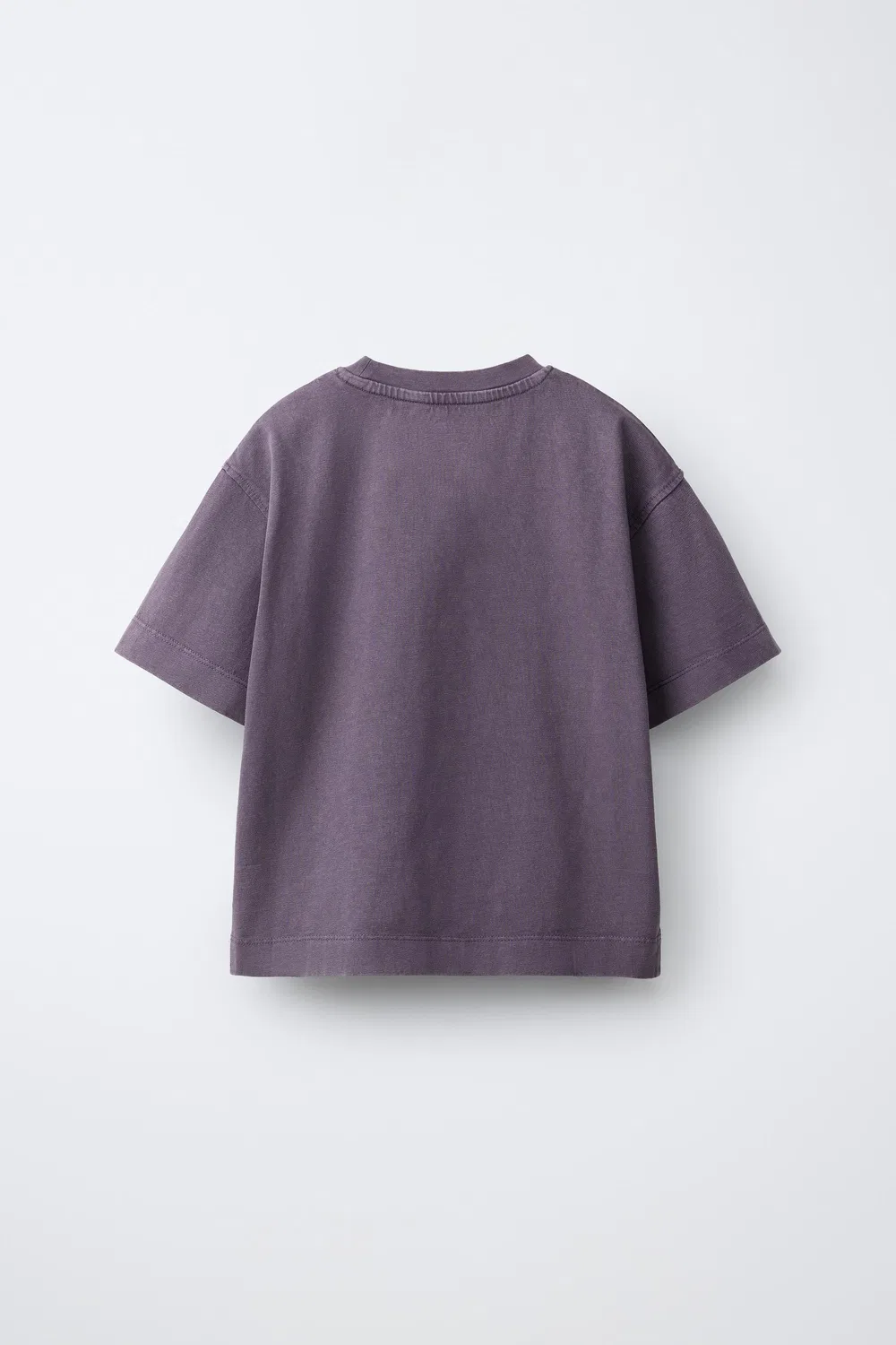 Плотная футболка с эффектом выцветания ZARA, Purple — фото 2
