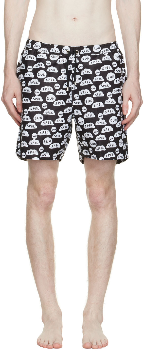 

Эксклюзивные черные шорты для плавания SSENSE Sunspel
