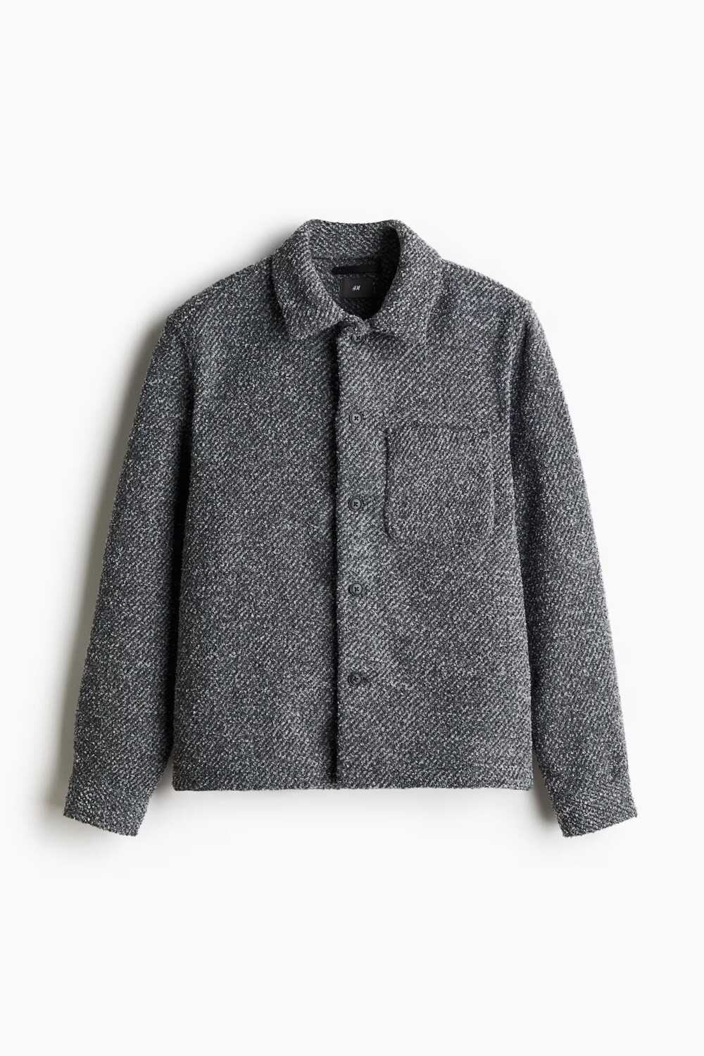 

Куртка-рубашка H&M A/W 2024 Twill, темно-серый