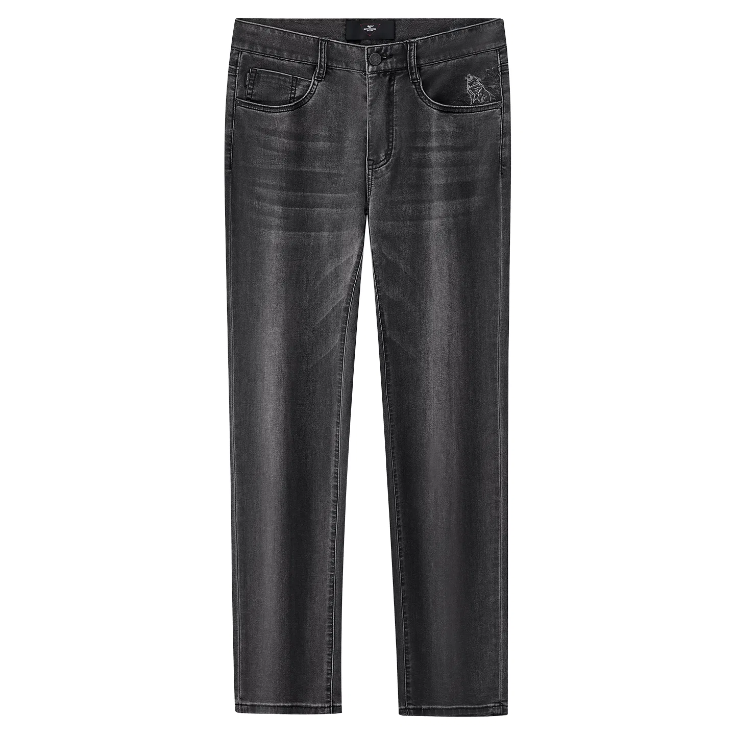 Детские джинсы умеренного slim-кроя Black Gray SEPTWOLVES