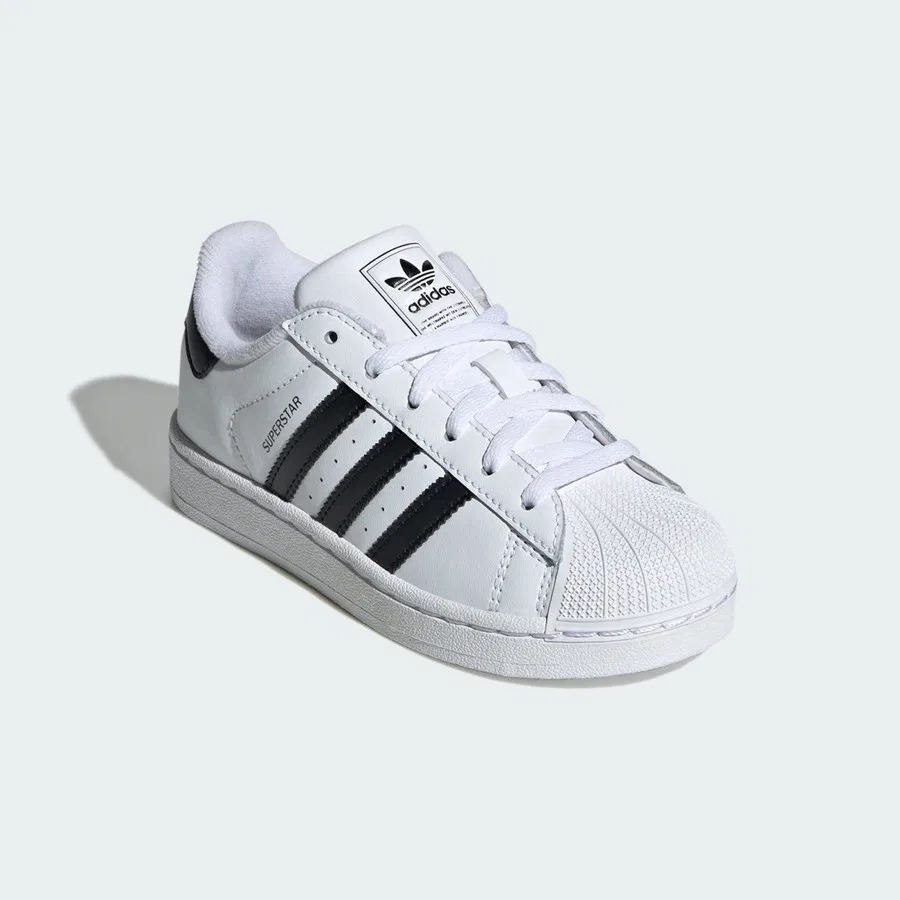 Детские кроссовки с культовым дизайном adidas Originals Superstar II, Черный — фото 3