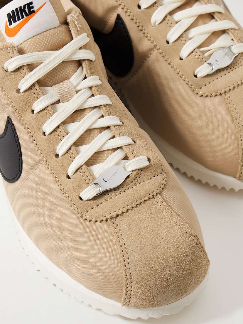 Кроссовки Cortez с отделкой из кожи и замши Nike, бежевый — фото 4