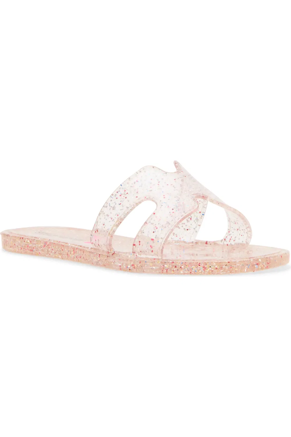 Детские сандалии слайды с геометрическими вырезами Jpop Steve Madden, Clear