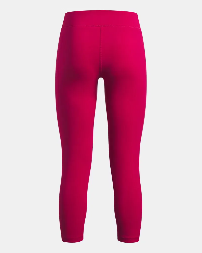 Леггинсы детские укороченные 51 см влагоотводящие UA Movement UnderArmour, Shaded Fuchsia/Metallic Silver — фото 2