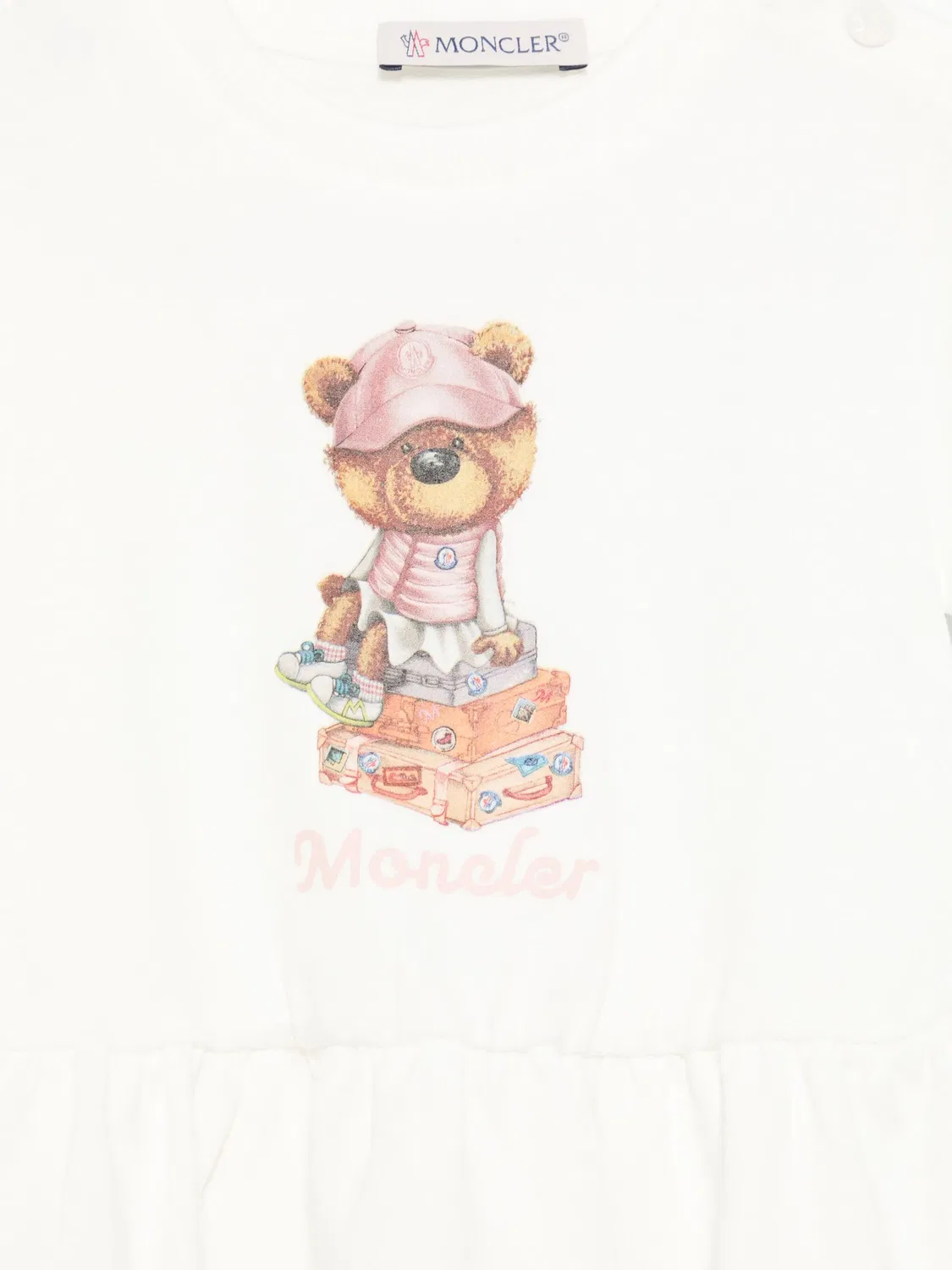 Платье с графическим принтом Moncler, белый — фото 2