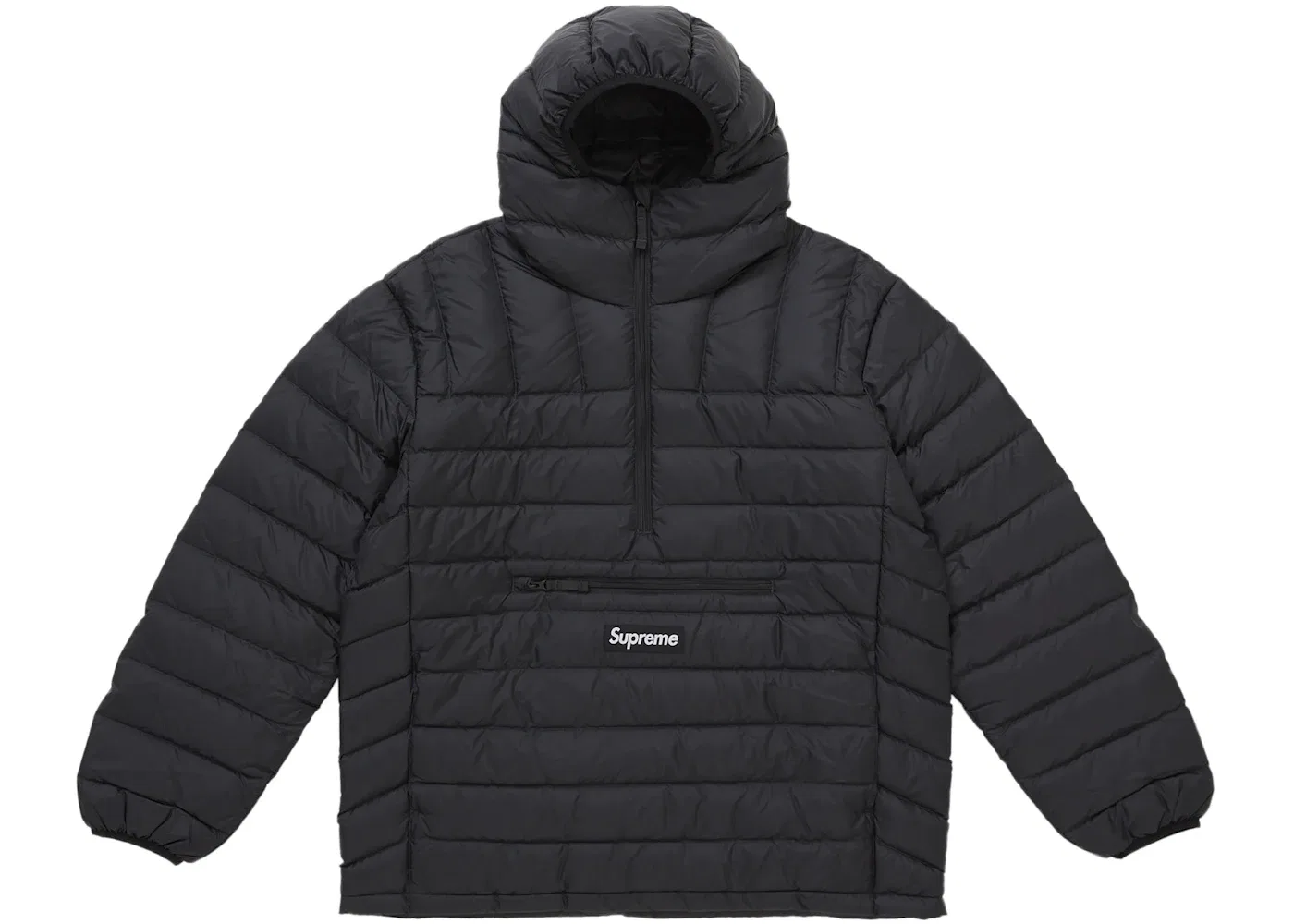 Мужской пуховик с наполнителем Supreme Micro Down Half Zip Hooded Pullover Supreme, Black