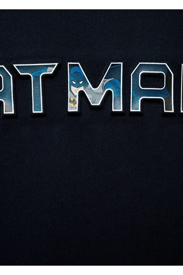 Детские свитшот для мальчиков с принтом Batman Mango Kids, Navy Blue — фото 3