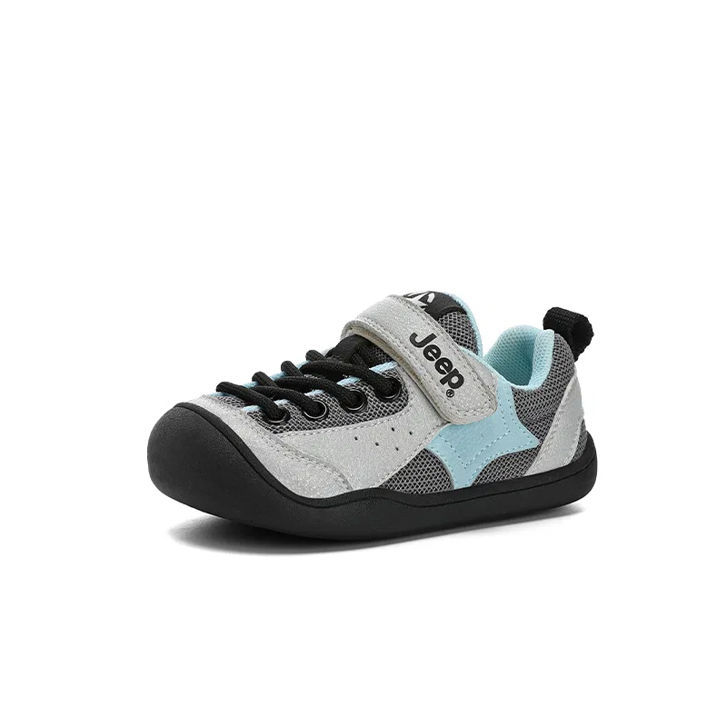Детские кроссовки для мальчиков с защитой от скольжения Jeep Spring Morning 2.0, Sky Blue/Checkerboard Grey — фото 4