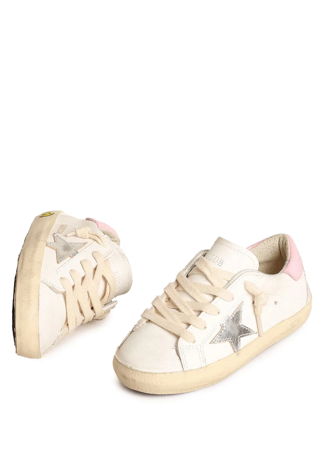 Кроссовки детские Golden Goose Super Star, Pink-White — фото 2