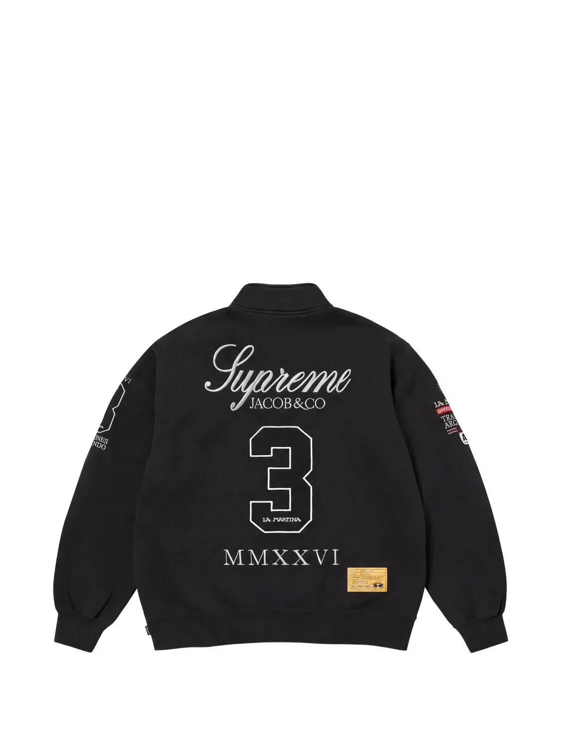 Толстовка из коллаборации с La Martina x Jacob & Co Supreme, черный — фото 2