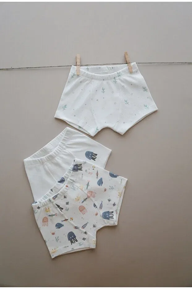 Детский комплект боксеров для мальчиков с принтом Tiny Sloth, Mixed Pattern