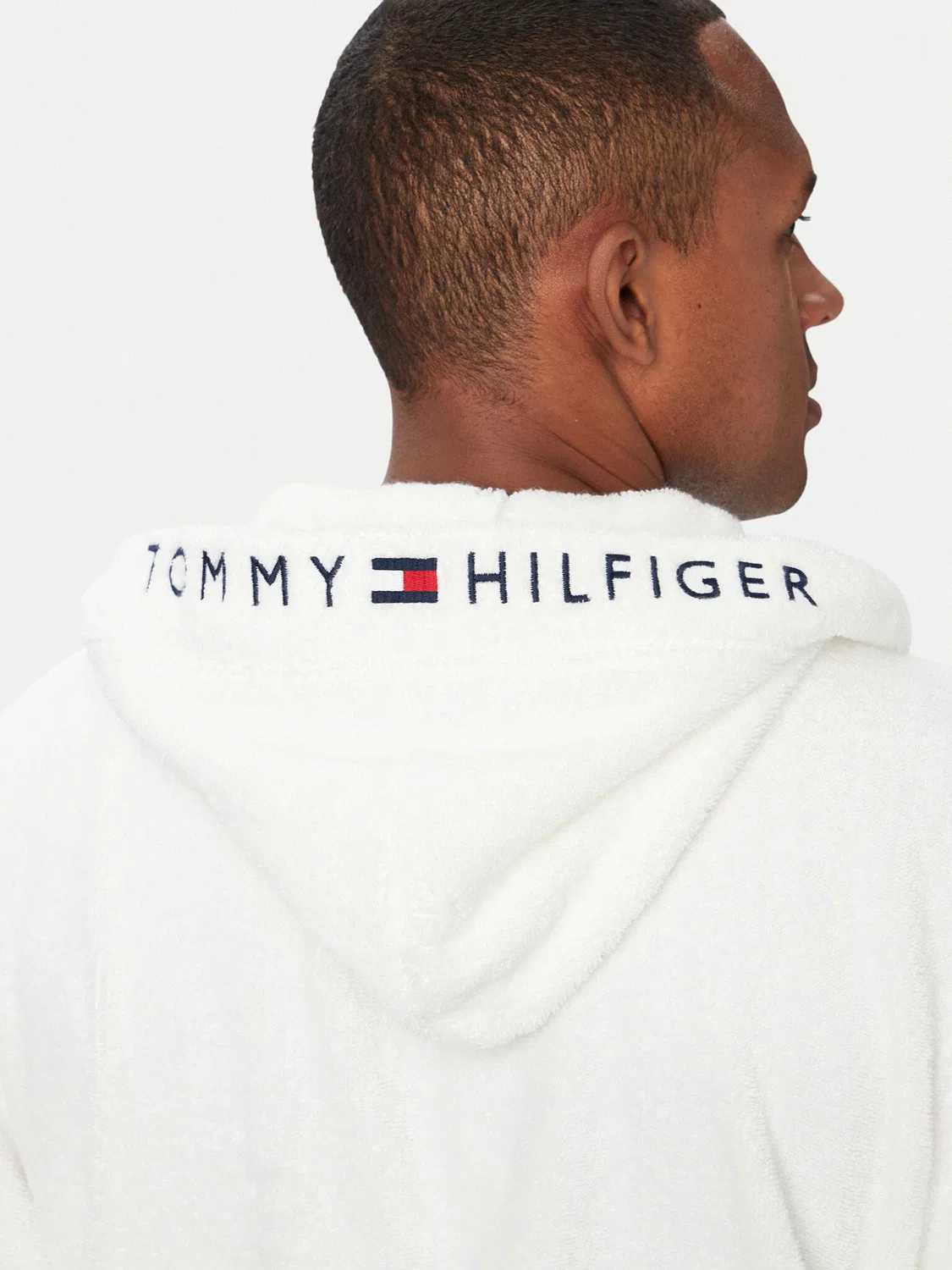 Мужской халат свободного кроя Tommy Hilfiger, белый — фото 3
