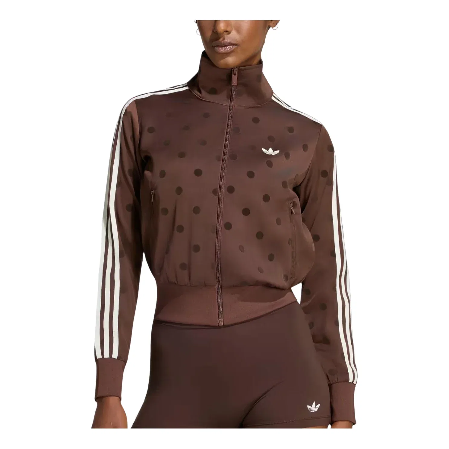 Женская куртка Satin Polka Dots TT Track Top Asia Sizing 'Auburn' adidas, Auburn