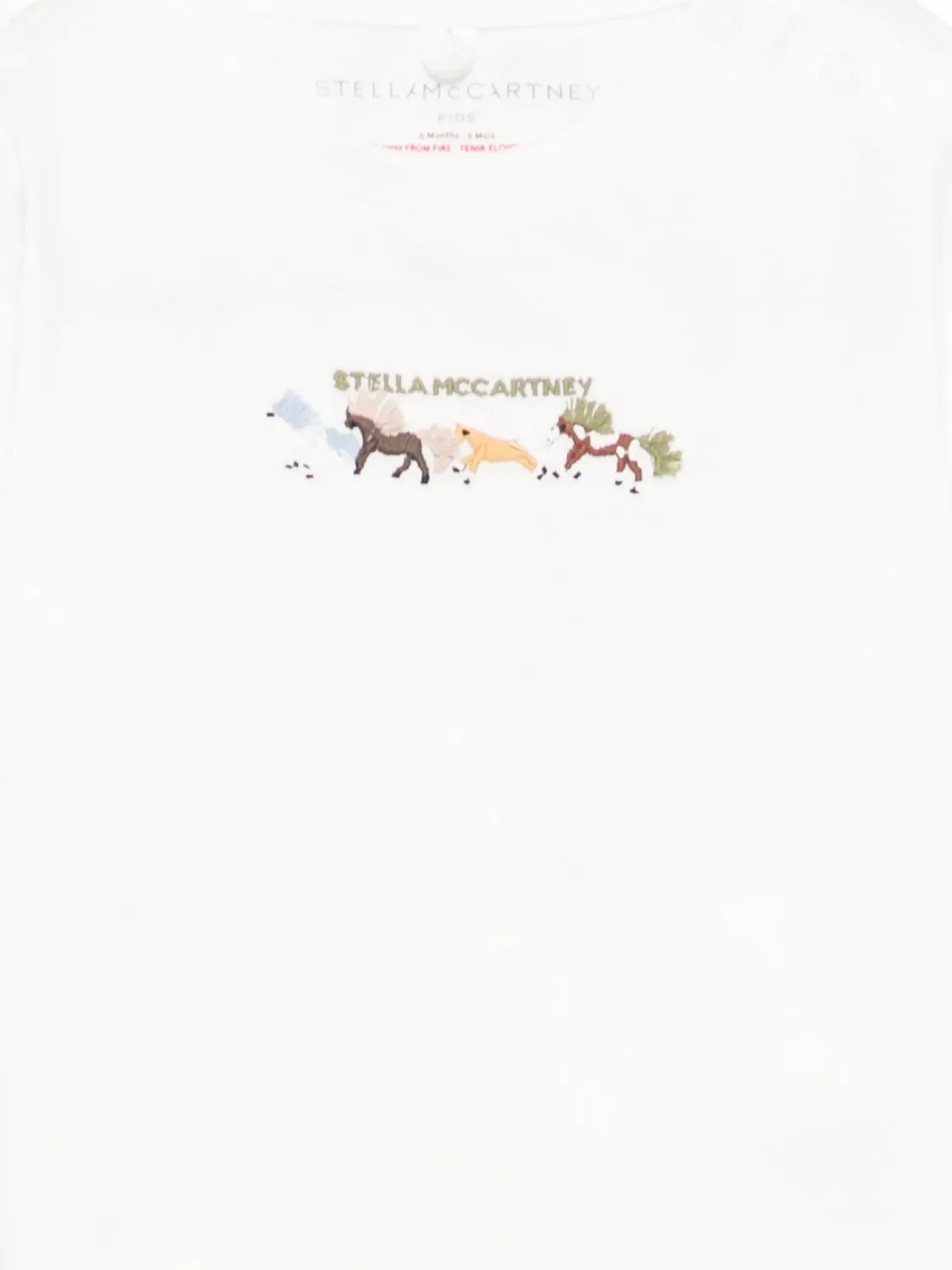 Футболка с вышивкой Stella Mccartney Kids, белый — фото 3