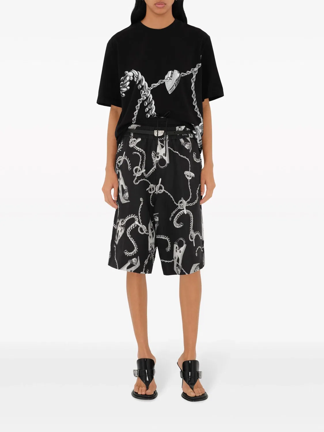 Футболка Shield Hardware из хлопка Burberry, черный — фото 3