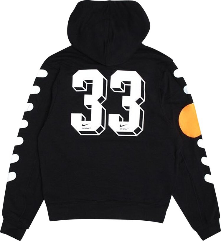 Худи Nikelab x Off-White Mercurial NRG X Hoodie 'Black/Total Orange', черный — фото 3